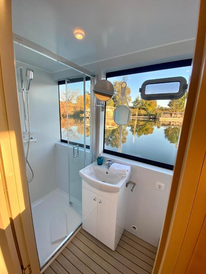 Hotel schwimmendes Hausboot Parey Exterior foto